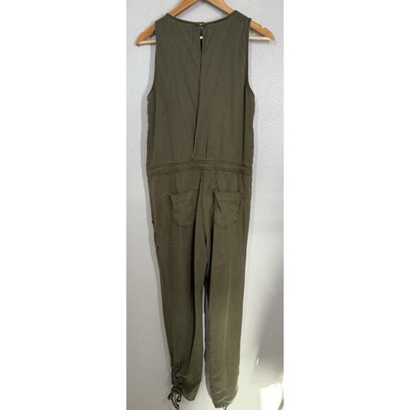 Pistola Ysabel Olive Green Sleeveless Jumpsuit Size S 100% Tencel Spring Summer - Picture 13 of 16